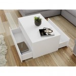 Coffee table 2 drawers 90 cm DREK (White)