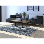 Rectangular coffee table 102x67 cm BARRY (Black, wood)