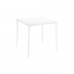 Quadratischer Tisch 80 cm Innen Außen GOZA (Weiß)