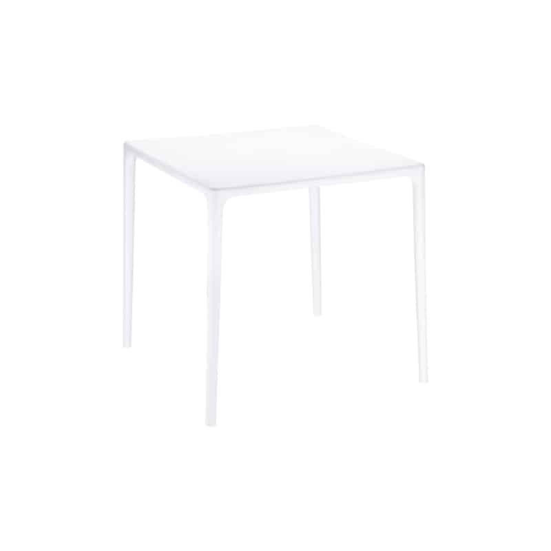 Tavolo quadrato 80 cm Interno Esterno GOZA (Bianco)