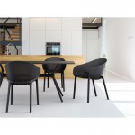 Table 180 cm Indoor-Outdoor MALTA (Black)