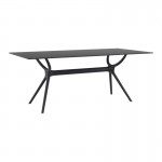 Tisch 180 cm Indoor-Outdoor MALTA (Black)