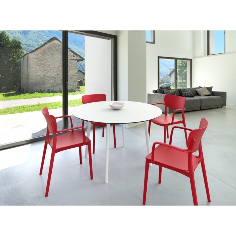 Runder Tisch 120 cm Indoor-Outdoor MAYLI (Weiß) - image 57986