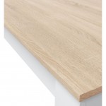 Extendable auxiliary table L31-140xD77 cm VESON (White, Oak)