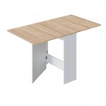 Table auxiliaire extensible L31-140xP77 cm VESON (Blanc, Chêne)