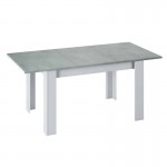 Extendable dining table L140, 190 cm VESON (White, concrete)