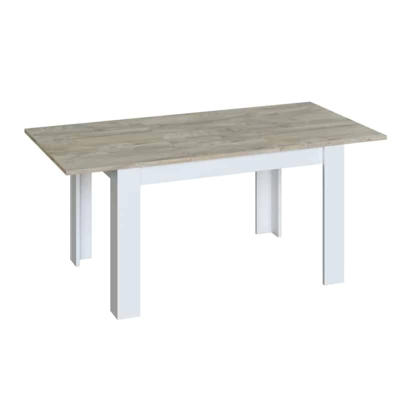 Tavolo da pranzo allungabile L140, 190 cm VESON (Bianco, legno sbiancato)
