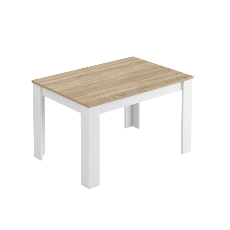 Extendable dining table L140, 190 cm VESON (White, oak) - image 58051
