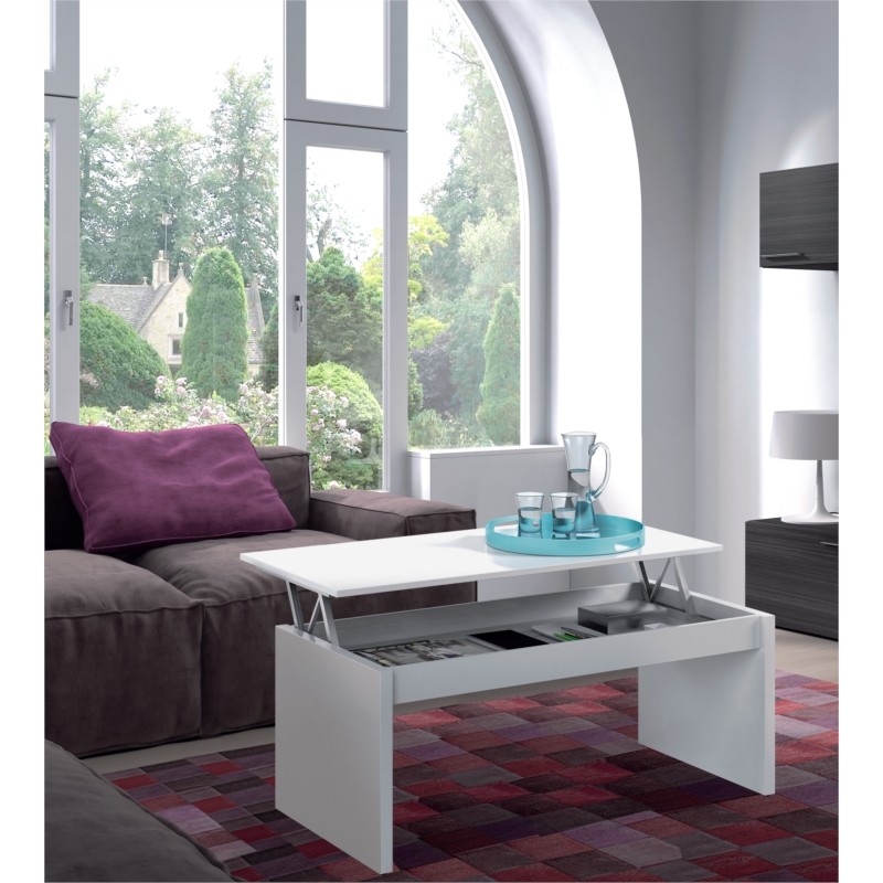 Coffee table with lifting top L102xH43, 54 cm VESON (Glossy white) - image 58100