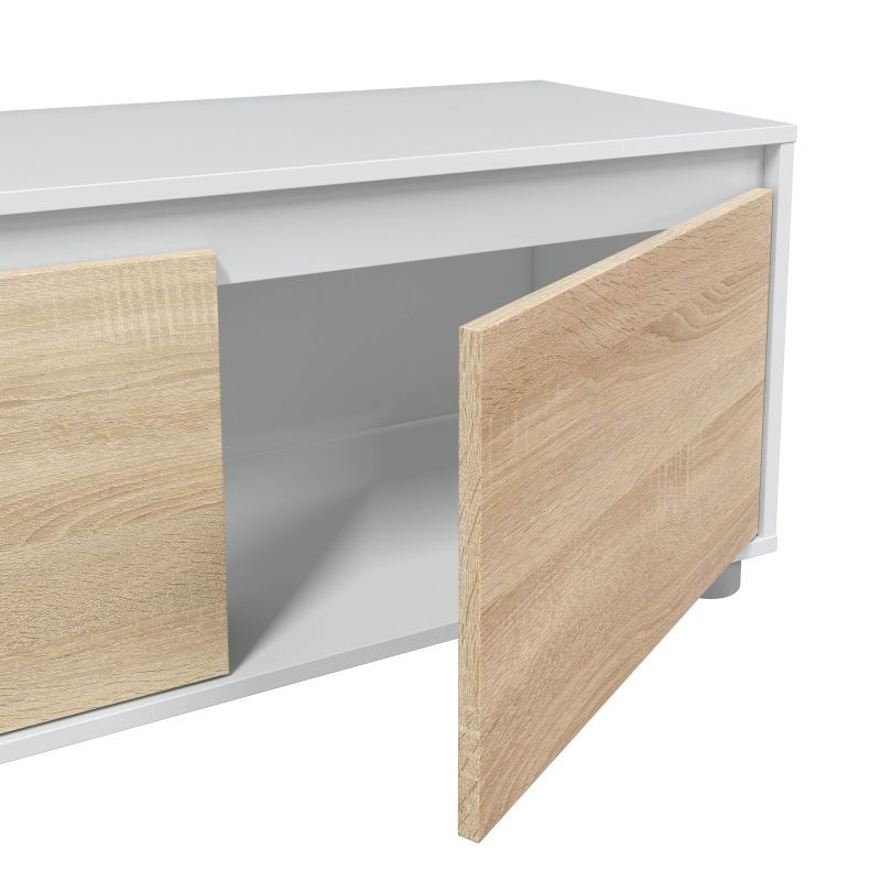 TV stand 4 doors with wall shelf 2 doors L200 cm VESON (White, oak) - image 58614