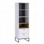 Showcase 2 drawers and 4 niches L60xH202 cm (White)