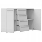 Sideboard 2 Türen und 4 Schubladen BARNET (Weiß)