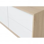 TV stand 2 doors and 2 drawers L130 cm VESON (White, Oak)