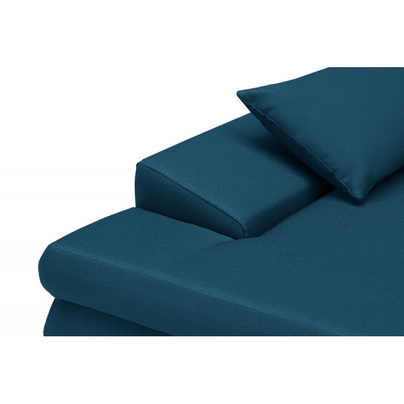 Canapé d'angle convertible 5 places tissu Angle Gauche CHAPUIS (Bleu pétrole) - image 58897