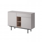 Industrial sideboard 2 doors and 1 drawer NORI (Grey, wood)