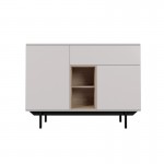 Industrial sideboard 2 doors and 1 drawer NORI (Grey, wood)