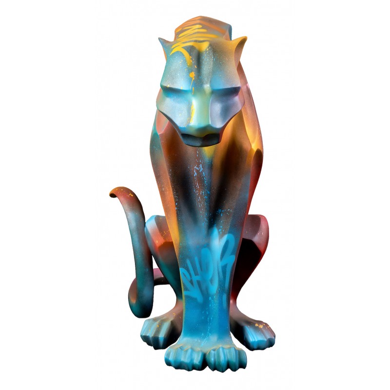 Estatua decorativa resina diseño PANTHERE STREET ART (H100 cm) (Multicolor) - image 59008