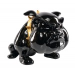 Statue decorative resin design DOG CARTOON (H27 cm) (Black, Gold)