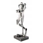 Statue decorative resin design FROG STANDING TRASH (H77 cm) (Grey)