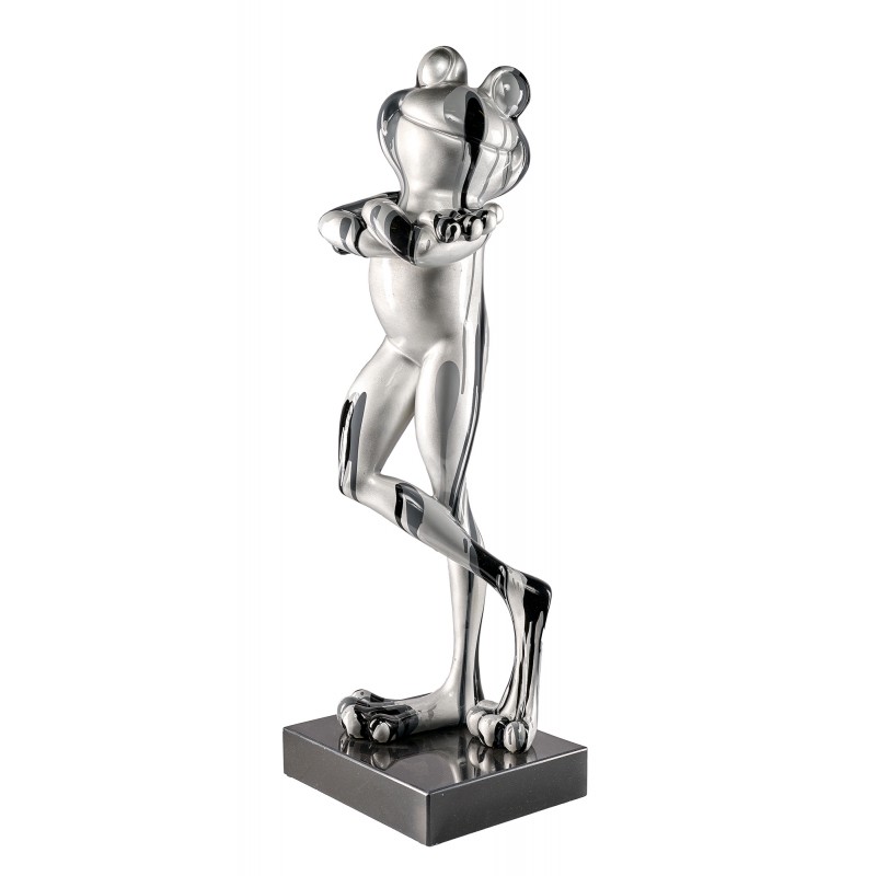 Statua decorativa in resina design FROG STANDING TRASH (H77 cm) (Grigio) - image 59048