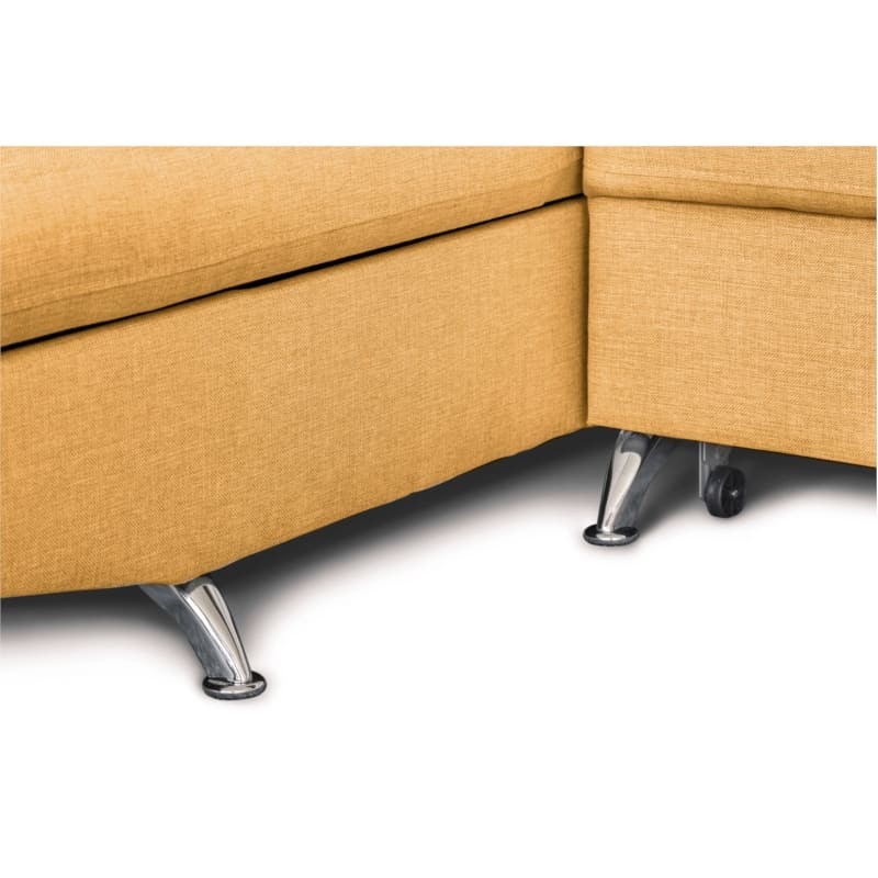 Convertible corner sofa 5 places fabric Left Corner RIO (Ochre yellow) - image 59074