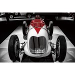 Painting on glass CAR F1 (80 x 120 cm) (white, red, black)