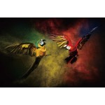 Painting on glass PARROT (80 x 120 cm) (multicolored)