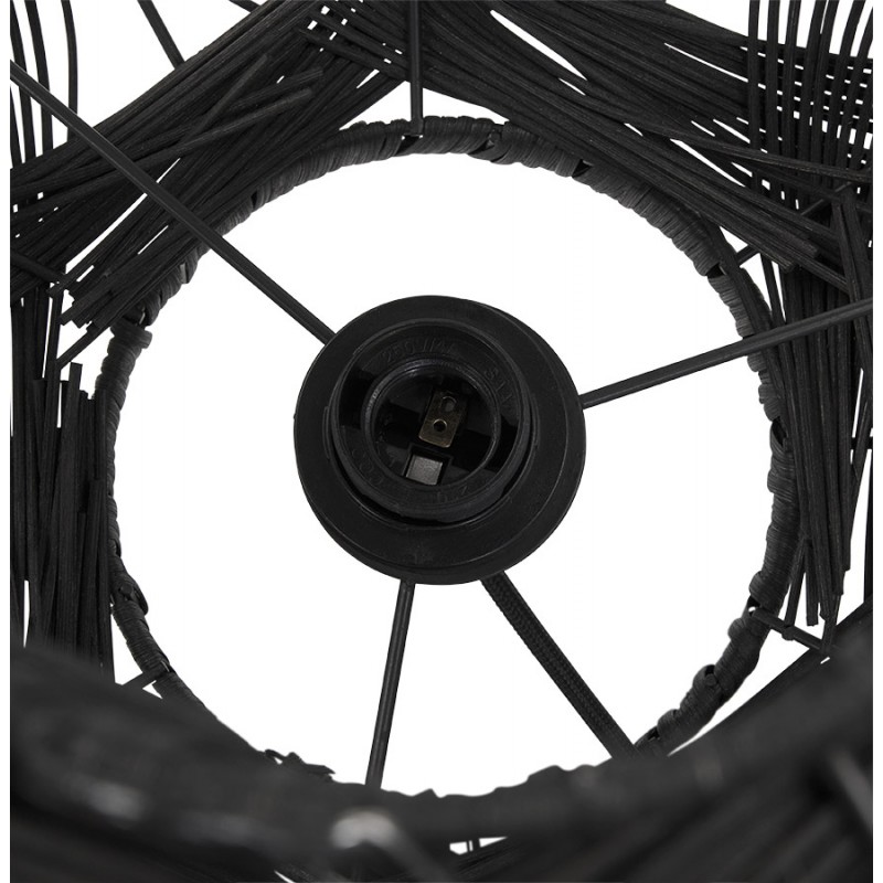 Table lamp LANTERN rattan (black) - image 59260
