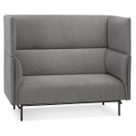 Geradliniger Sofa-Designstoff 2 Plätze DIXON (dunkelgrau)