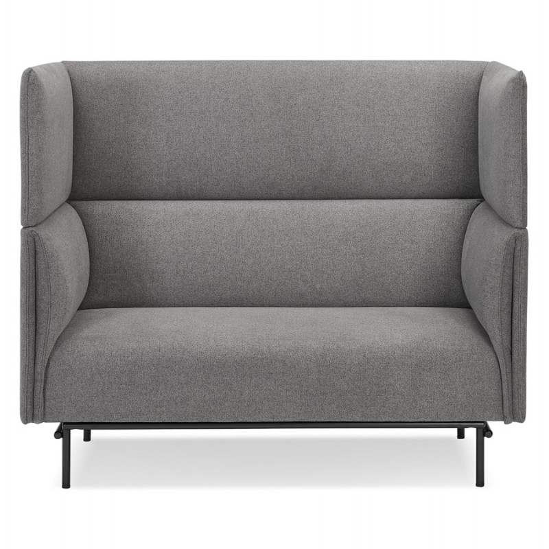 Straight sofa design fabric 2 places DIXON (dark gray) - image 59294