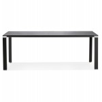 Desk meeting table in tempered glass (200x100 cm) BOIN (black)