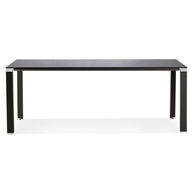 Desk meeting table in tempered glass (200x100 cm) BOIN (black) - image 59323