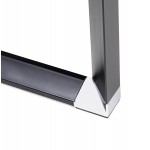 Bureau d'angle design en verre trempé (200x100 cm) MASTER - Angle réversible (noir)