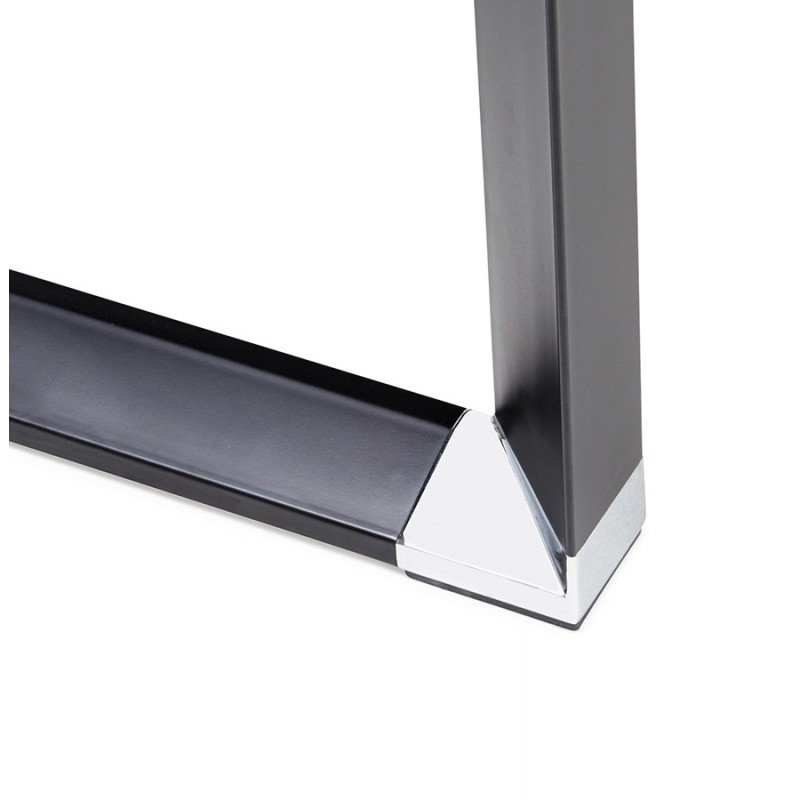 Bureau d'angle design en verre trempé (200x100 cm) MASTER - Angle réversible (noir) - image 59345