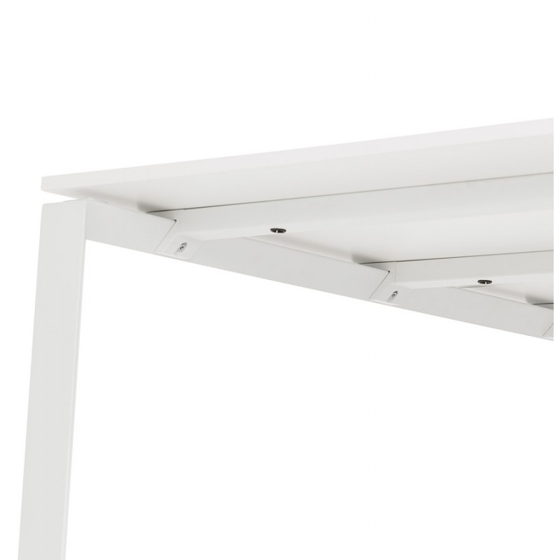 BENCH Schreibtisch moderner Besprechungstisch aus Holz (140x140 cm) LOLAN (weiß) - image 59355