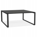 BENCH desk modern wooden meeting table (140x140 cm) LOLAN (black)