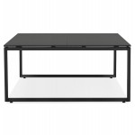 Bureau BENCH table de réunion moderne en bois (140x140 cm) LOLAN (noir)