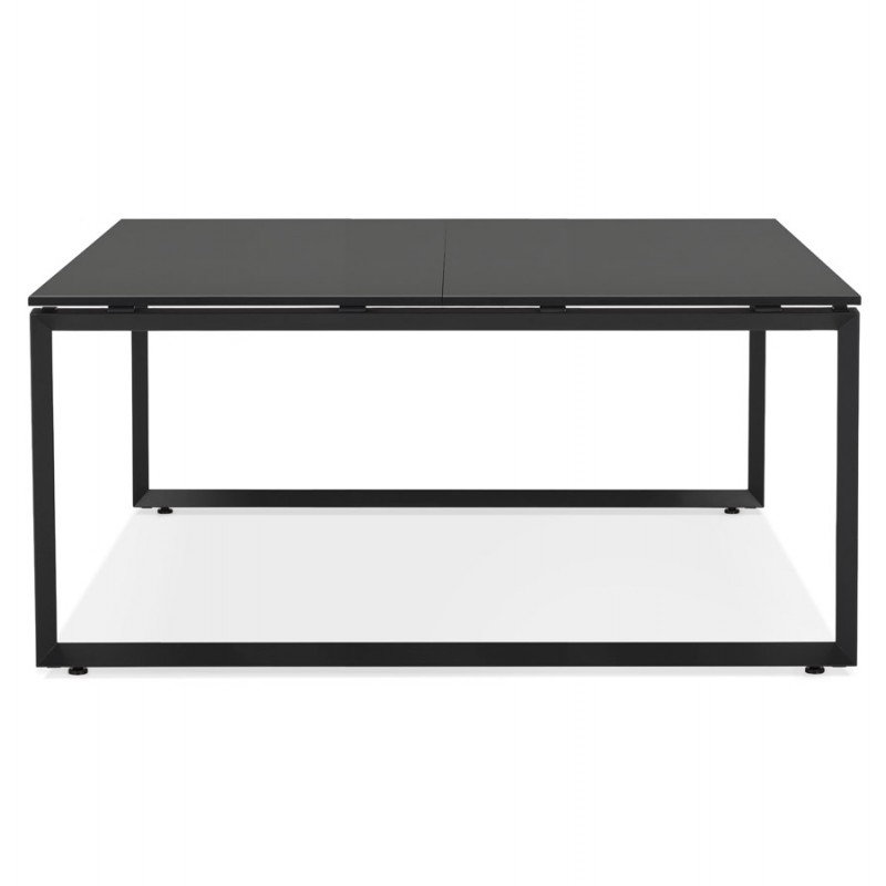 BENCH Schreibtisch moderner Besprechungstisch aus Holz (140x140 cm) LOLAN (schwarz) - image 59361