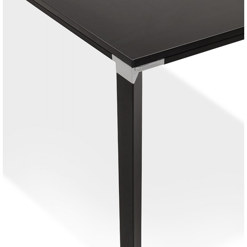 Bureau droit design en bois (200x100 cm) BOUNY (noir) - image 59370