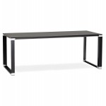 Bureau droit table de réunion design en bois (200x100 cm) BOUNY (noir)