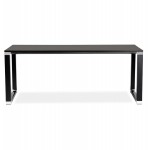 Mesa de reuniones recta de diseño de madera (200x100 cm) BOUNY (negro)