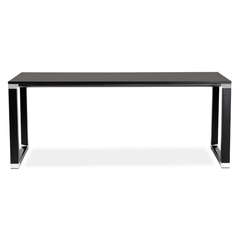 Bureau droit table de réunion design en bois (200x100 cm) BOUNY (noir) - image 59374
