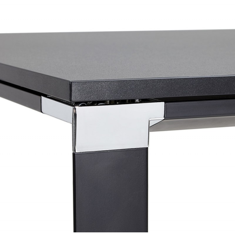 Desk straight wooden design meeting table (200x100 cm) BOUNY (black) - image 59376