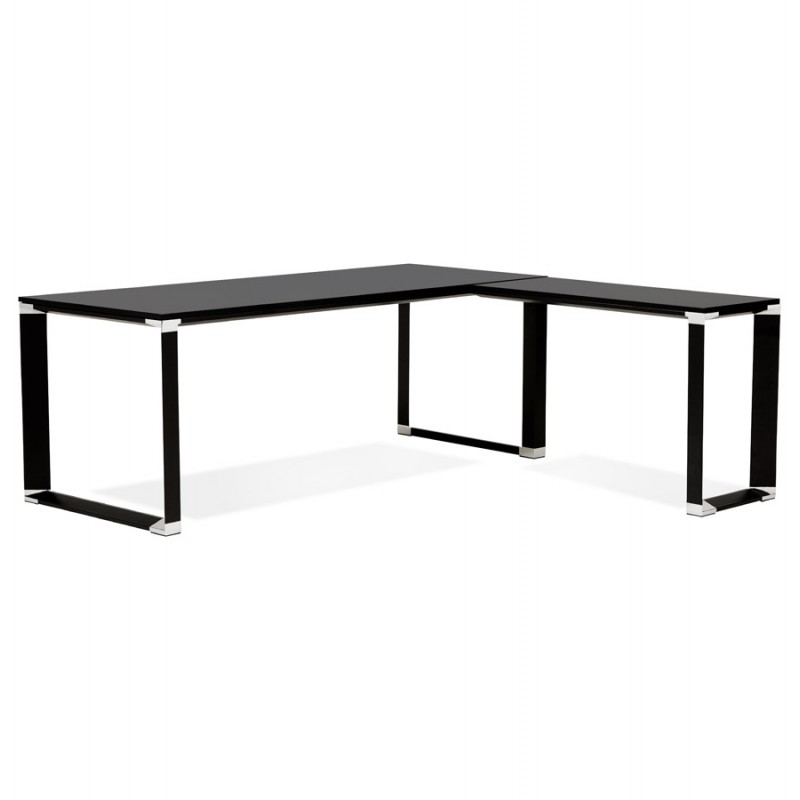Design corner desk in wood (200x200 cm) CORPORATE - Reversible angle (black) - image 59380
