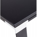 Escritorio esquinero de diseño en madera (200x200 cm) CORPORATIVO - Ángulo reversible (negro)
