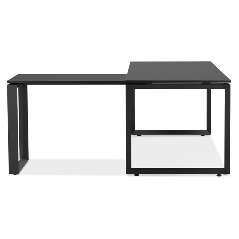 Design corner desk in wood black feet (160x170 cm) OSSIAN (black finish) - image 59409