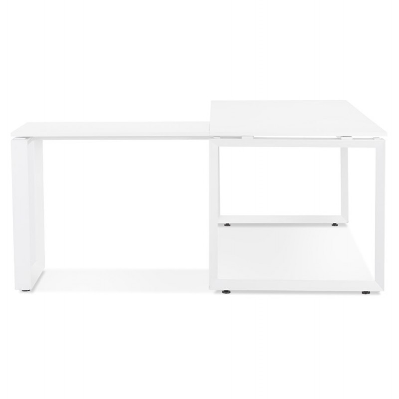 Design corner desk in wood white feet (160x170 cm) OSSIAN (white finish) - image 59427