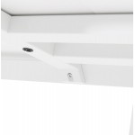 Scrivania angolare di design in legno piedini bianchi (160x170 cm) OSSIAN (finitura bianca)