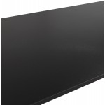 Bureau droit design en bois pieds noirs (60x120 cm) OSSIAN (finition noir)