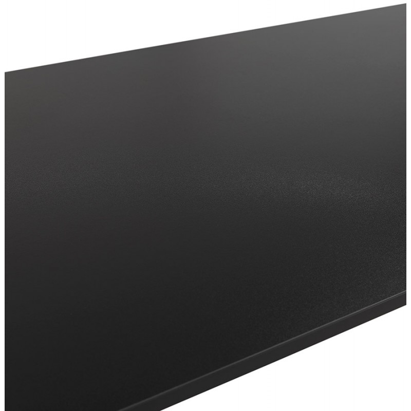 Scrivania dritta design in legno piedini neri (60x120 cm) OSSIAN (finitura nera) - image 59442